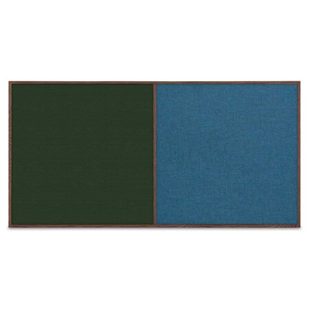 United Visual Products Enclosed Corkboard, 3 Door, 96"x48", 4" Fra UV3406-SATIN-FORBO